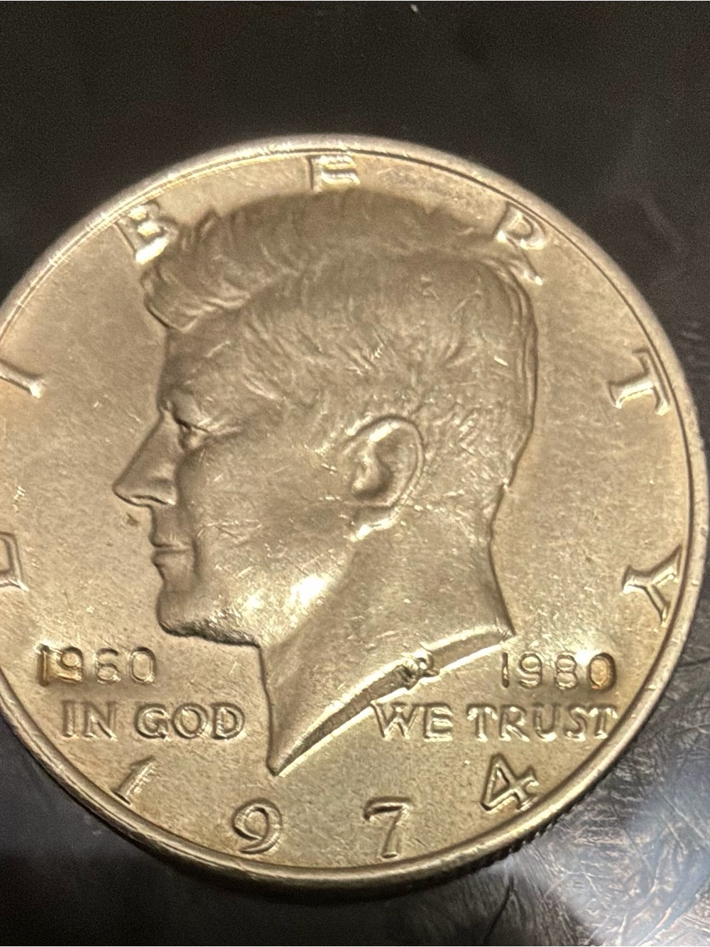Kennedy Half Dollar Collectible Coin - Gold Tone (1974)